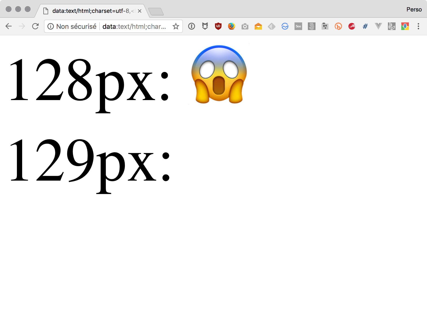 Chrome doesn't show emoji for a `font-size` above `128px`